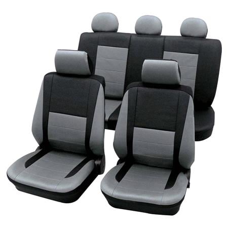 Leather Look Grey Black Car Seat Covers For Subaru Legacy 2003 To 2009 Micksgarage - Seat Covers For 2009 Subaru Legacy
