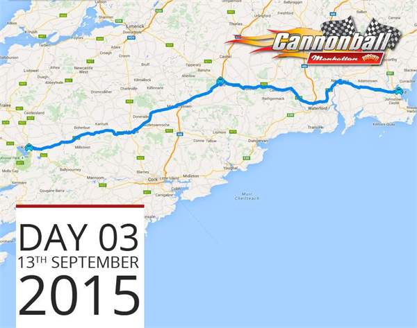 Cannonball 2015 day 3 route map
