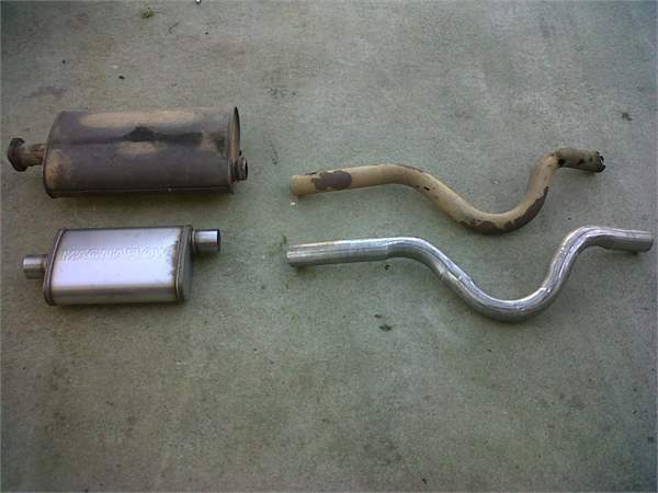 New vs Old Rusty Exhaust