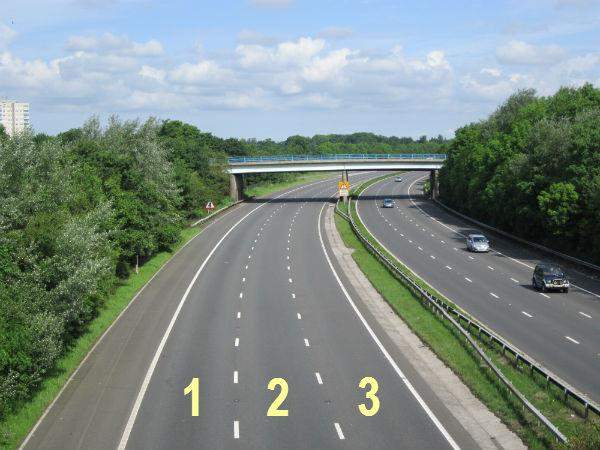 motorway lanes