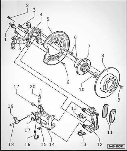 Golf Rear Brake Discs and Pads