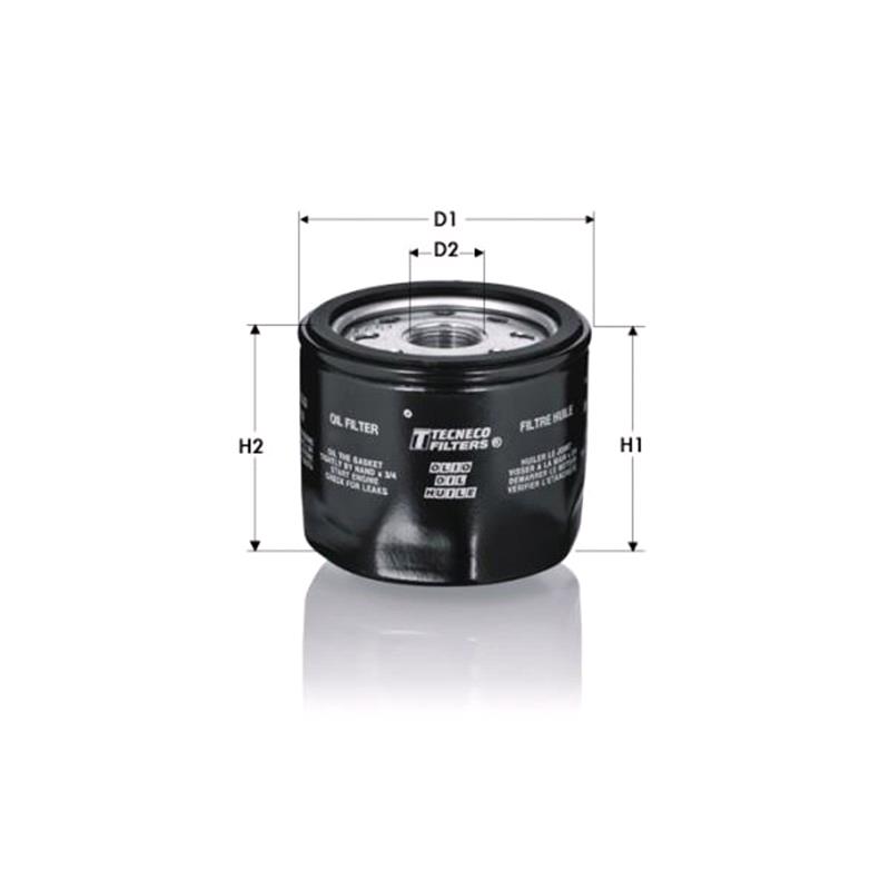 Tecneco Filtration Oil Filter For Nissan Qashqai 2007 To 2014 1.5 Dci