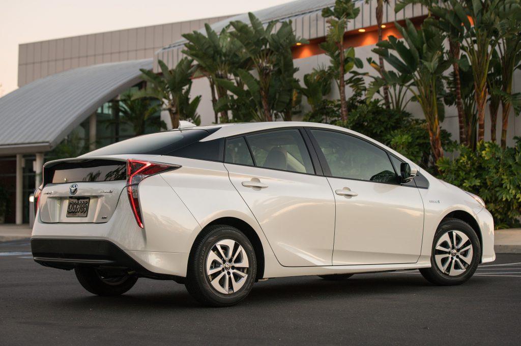 2016-Toyota-Prius-Two-Eco-rear-three-quarter-01