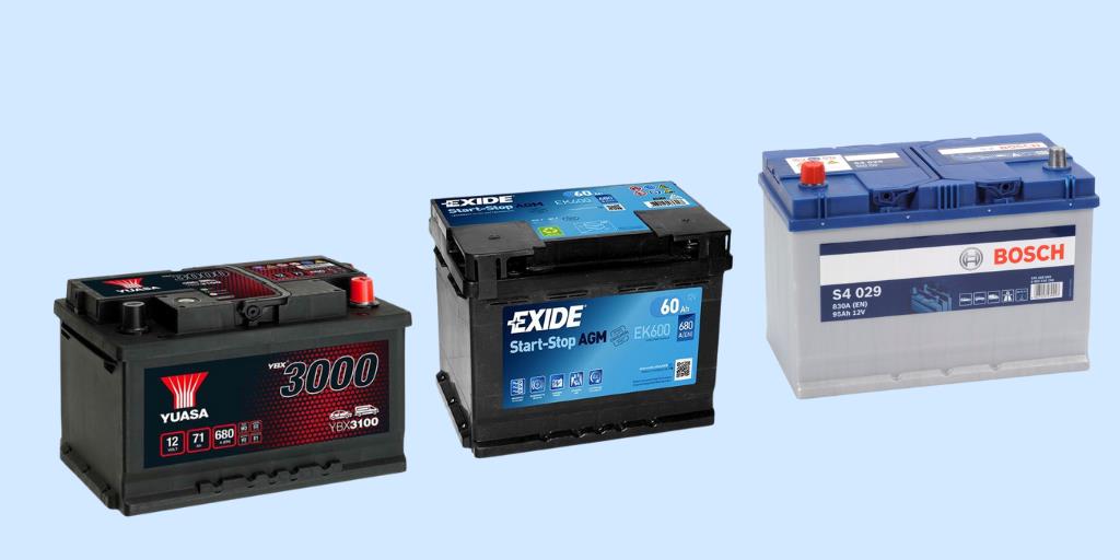 Most Popular Car Batteries By Yuasa, Exide and Bosch