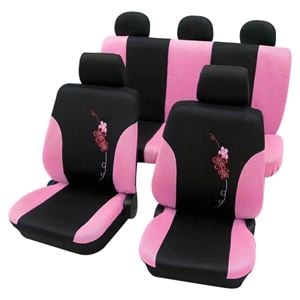 car seat covers pink black flower subaru legacy mk iii estate 1998
