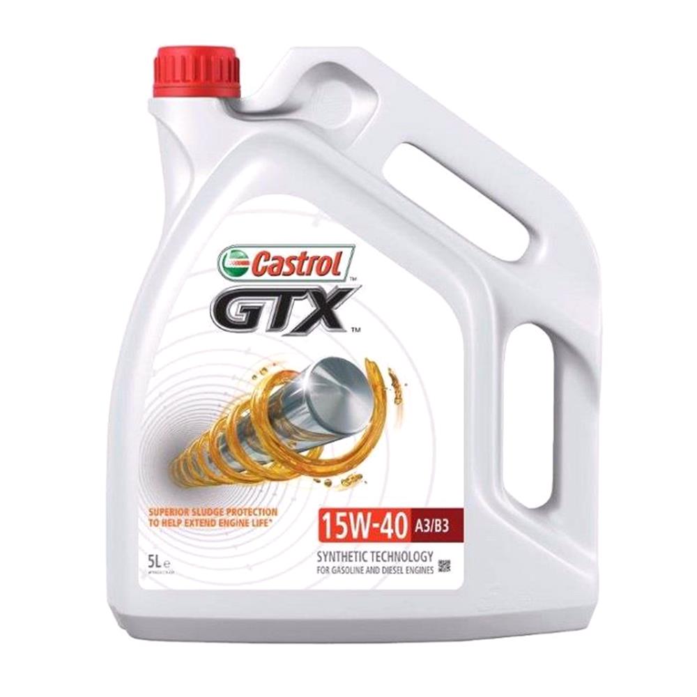 Castrol Gtx 15w 40 A3/b3 Fully Synthetic Engine Oil. 5 Litre For