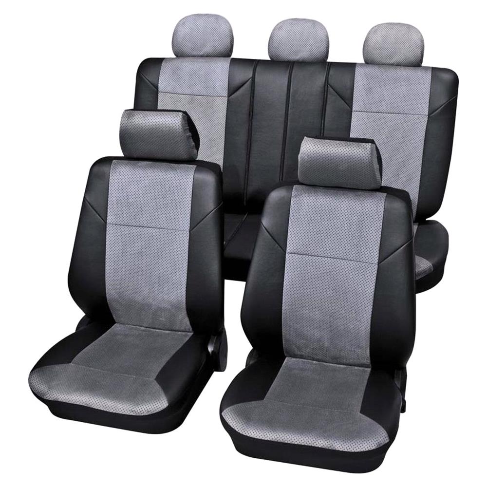 Dark Grey Luxury Car Seat Covers For Fiat Punto Evo Van 2009 Onwards