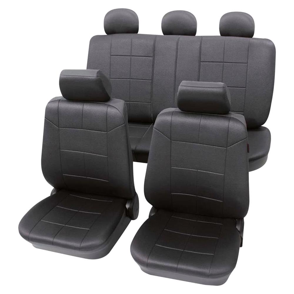 Leather Look Dark Grey Seat Covers For Ford Ka 1996 2008