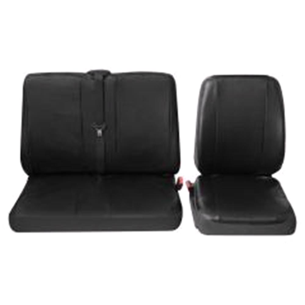 Commercial Single Double Van Seat Covers Black Ford Transit Custom 2018