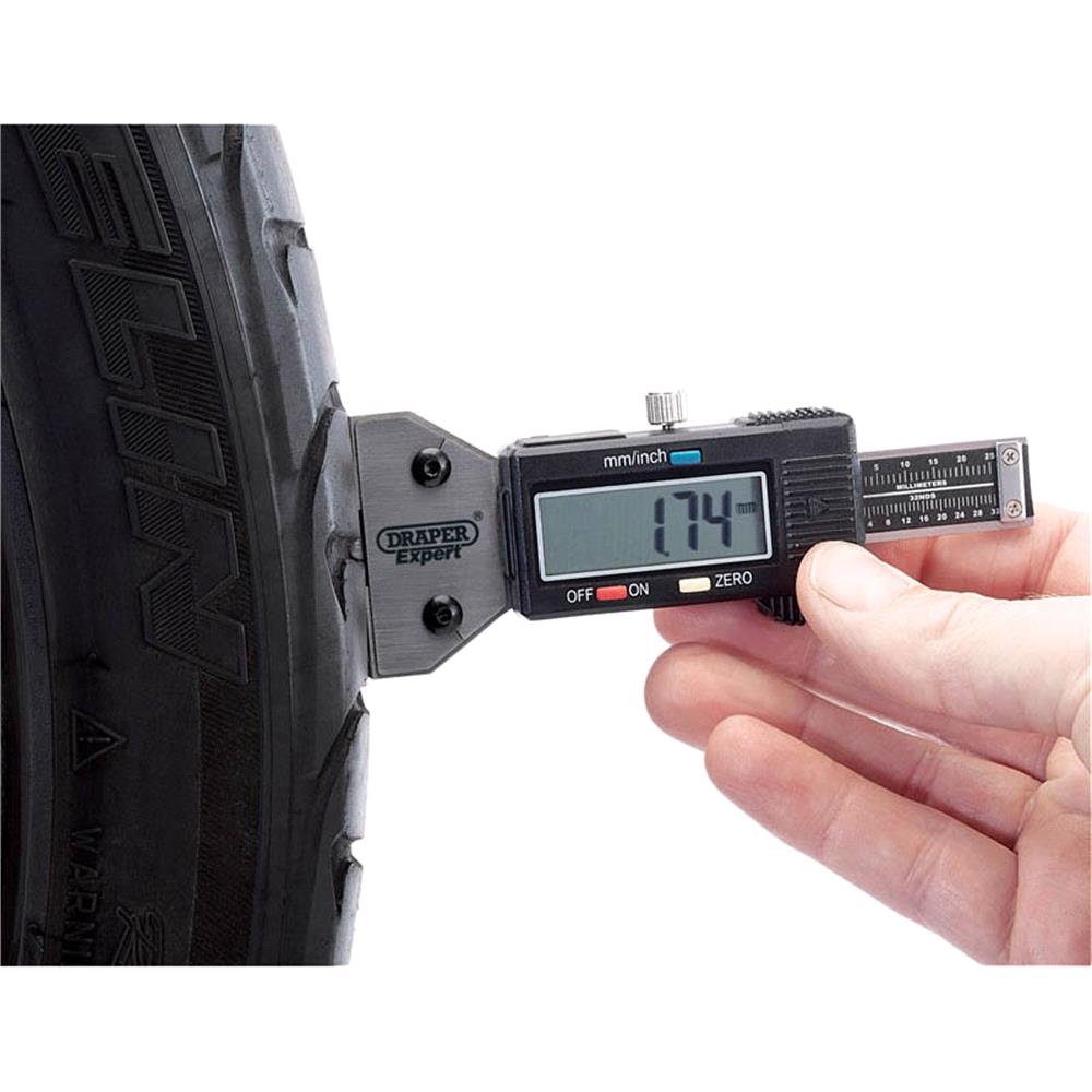 Measure Tool Tyre Tread Depth Gauge Tread Depth Meter for Car Trailer Motorcycle Caravan Trailer Wheel Car Accessories