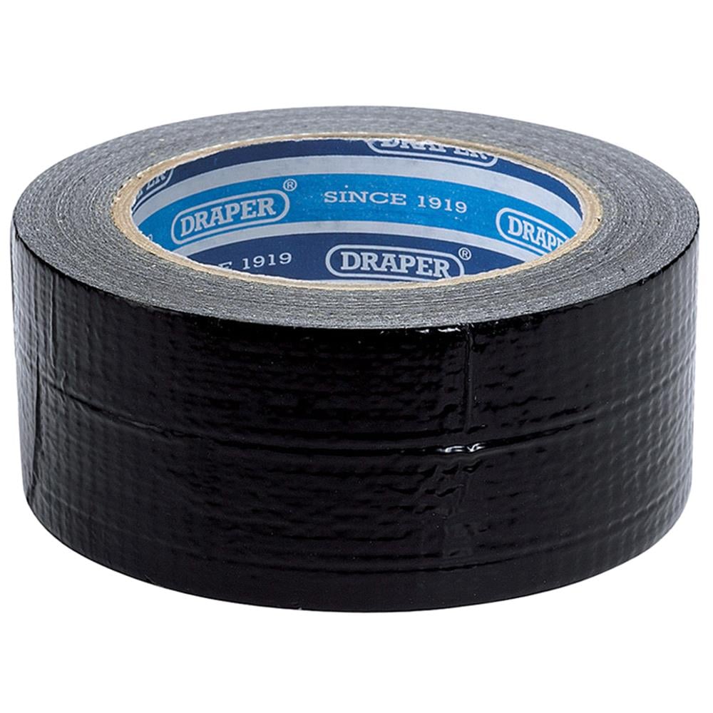 Draper 49432 33m X 50mm Black Duct Tape Roll For MicksGarage