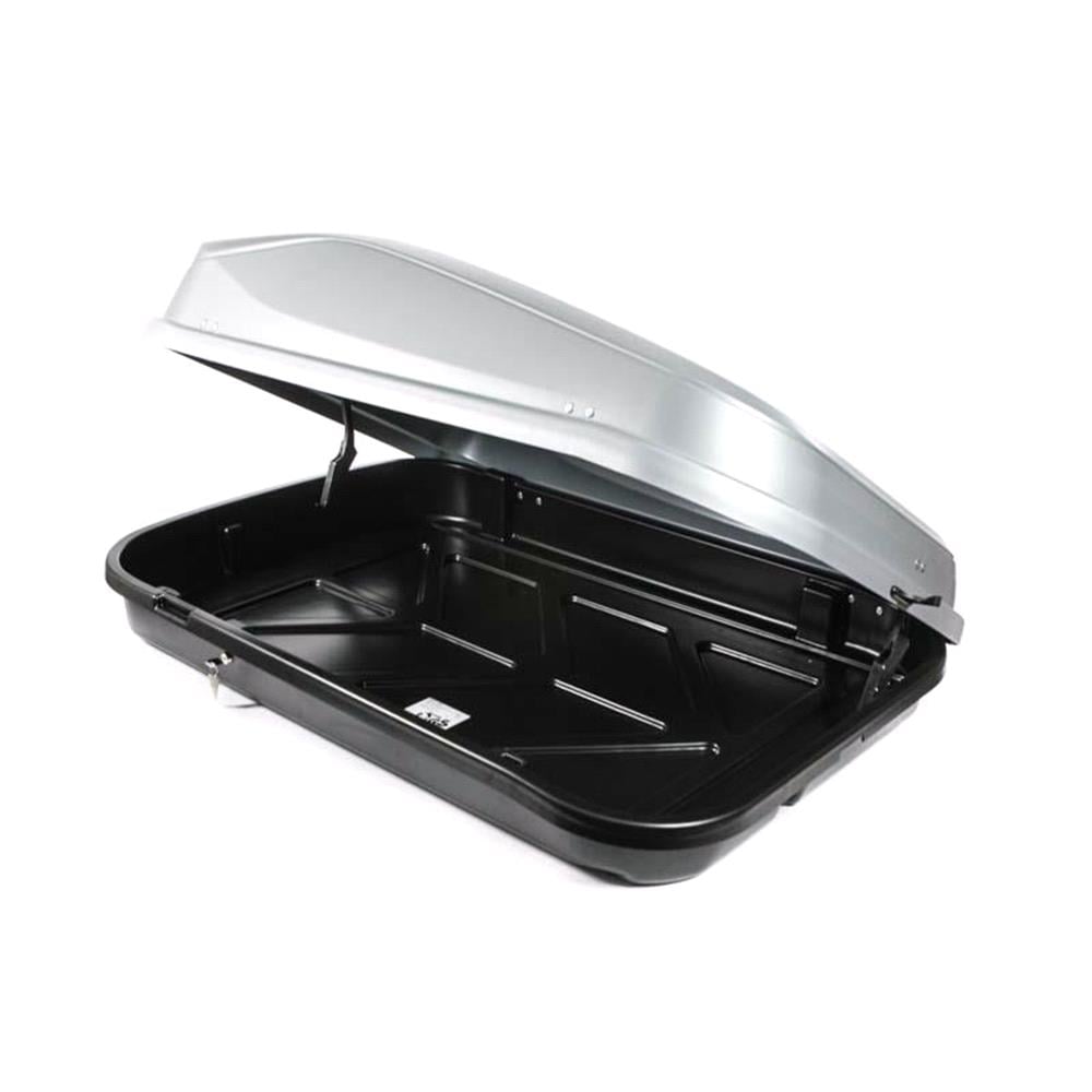 Junior Car Top Roof Box 420L in Gloss Grey Huge Storage