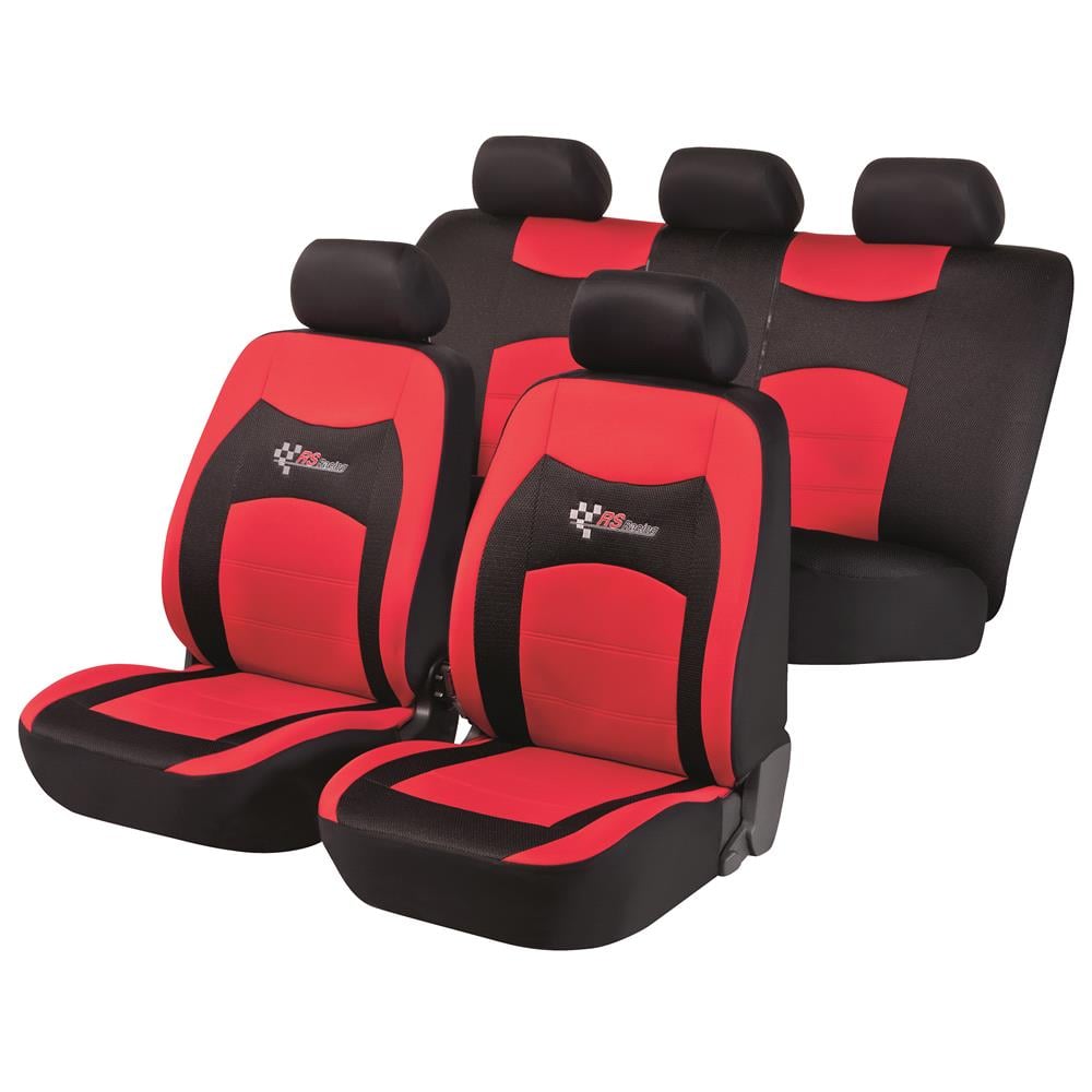 RS Racing Car Seat Cover Red Black For Kia RIO III Saloon 2011 Onwards