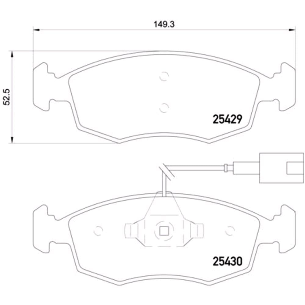 1x OE Quality Economy Engineered Replacement Front Axle Brake Pad Set