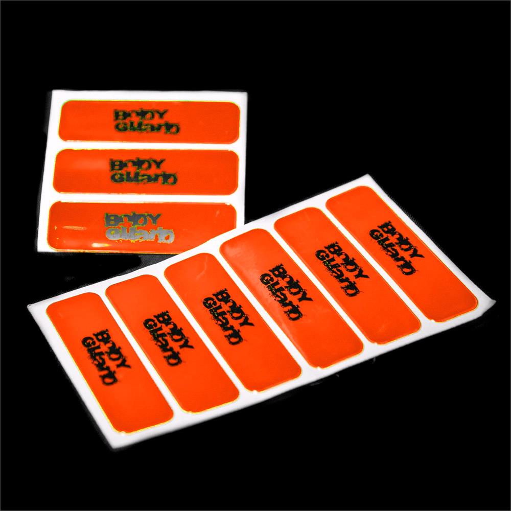 Hi Vis Reflective Neon Sticker 70x22mm In Orange For MicksGarage